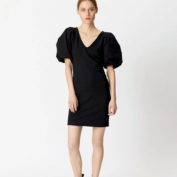 GESTUZ NemaGZ Puff Sleeve Sheath Dress Black - Picture 1 of 7